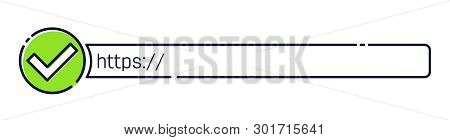 Creative Vector Illustration Of Http, Https Protocol Connection Ssl Encryption Web Site Isolated On 
