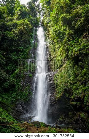 Melanting Waterfall In Munduk Area, Bali, Indonesia
