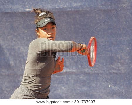 Nuremberg, Germany - May 18, 2019: Raising Australian Tennis Teenager Destanee Aiava At The Euro 250