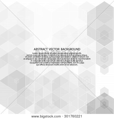 Gray-blue Hexagons. Abstract Vector Background. Presentation Template Eps 10