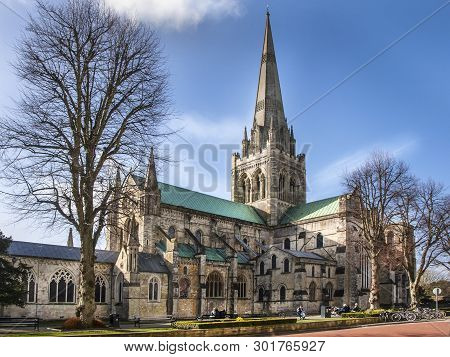 Chichester Cathedral Sussex United Kingdome. 26 February 2014 It Was Founded In 1075 As A Cathedral 