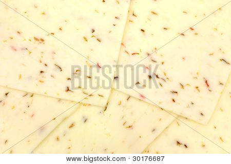 Vista stretta Pepper Jack Cheese fette