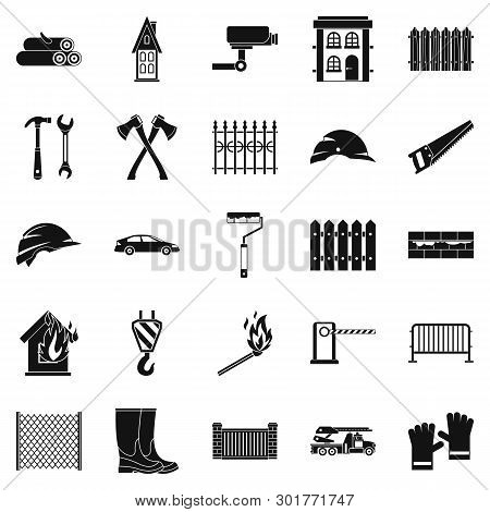 Palisade Icons Set. Simple Set Of 25 Palisade Icons For Web Isolated On White Background