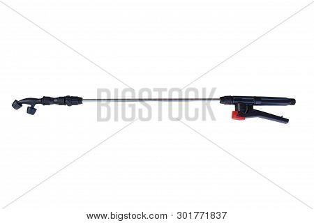 Gun Sprayer Herbicides, Rod With Spray Gun For Herbicides On A White Background, Accessories For The