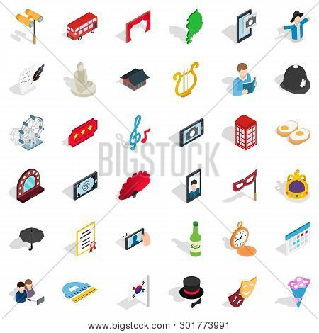 Good Manners Icons Set. Isometric Set Of 36 Good Manners Icons For Web Isolated On White Background