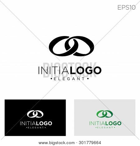 Monogram Initial O, Oo, O Logo Template Black Color Vector Illustration