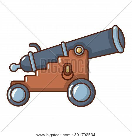 Siege Gun Icon. Cartoon Illustration Of Siege Gun Icon For Web.