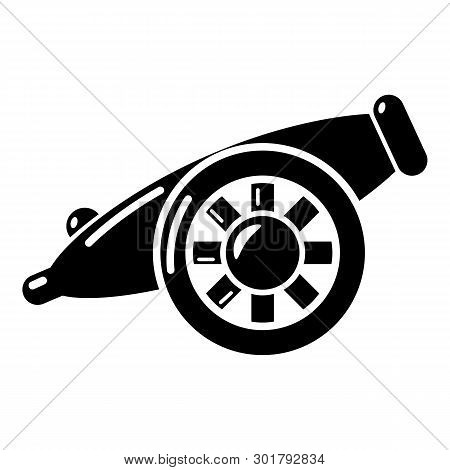 Artillery Cannon Icon. Simple Illustration Of Artillery Cannon Icon For Web.
