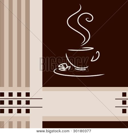 Tazza di caffè su sfondo creativo