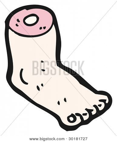kreslený oddělené noha (rastrová verze)