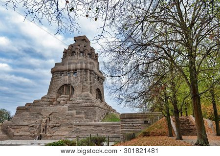 Leipzig, Germany - October 2018: The Monument To The Battle Of The Nations, Memorial Of The Defeat O