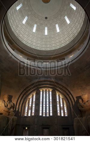 Leipzig, Germany - October 2018: Interior Of The Monument To The Battle Of The Nations, Memorial Of