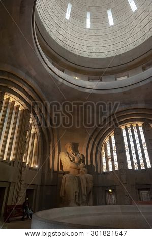 Leipzig, Germany - October 2018: Interior Of The Monument To The Battle Of The Nations, Memorial Of