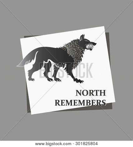 Terrible Wolf. Ferocious Predator. Symbol Of Courage And Strength.