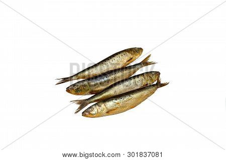 Beautiful Fish Cold Smoked Herring. Isolate Obect