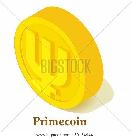 Primecoin Icon. Isometric Illustration Of Primecoin Icon For Web