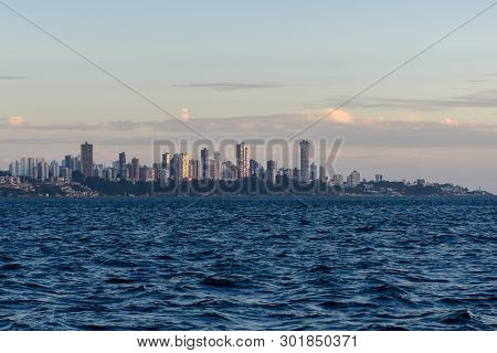 View At Salvador Bahia From The Sea On Brazil
