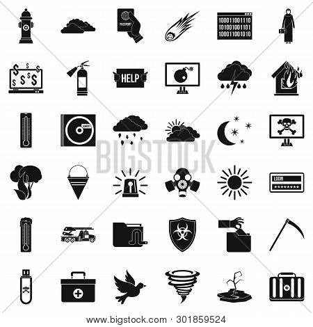 Involuntary Icons Set. Simple Set Of 36 Involuntary Icons For Web Isolated On White Background