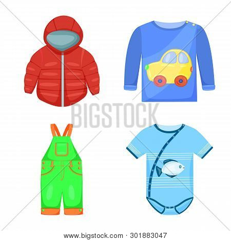 Vector Illustration Of Baby And Kid Sign. Collection Of Baby And Child Vector Icon For Stock.