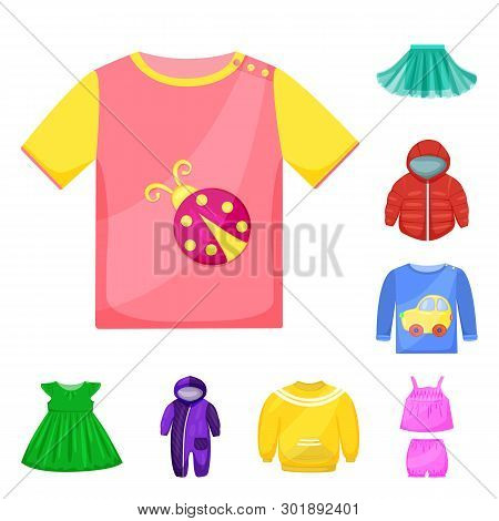 Isolated Object Of Baby And Kid Icon. Collection Of Baby And Child Vector Icon For Stock.