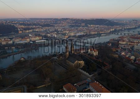 The Basilica Of St Peter And St Paul Is A Neo-gothic Church In Vyšehrad Fortress In Prague, Czech Re