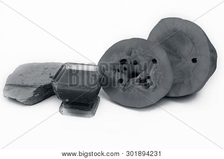Papaya Face Pack Isolated On White I.e. Papaya Pulp Well Mixed With Multani Mitti Or Fuller's Earth 