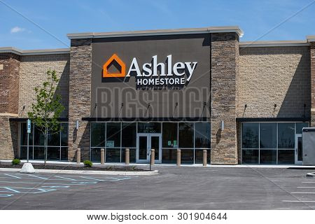 Whitestown - Circa May 2019: Ashley Furniture Homestore Retail Location. Ashley Homestore Is The Lar