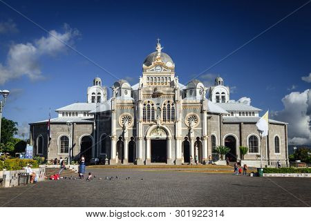 Cartago, Costa Rica - November 22, 2014: Basilica Nuestra Senora de Los Angeles in Cartago, Costa Rica is the most popular pilgrimage site in the country