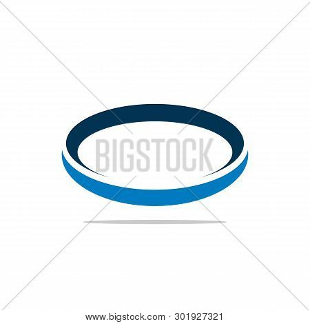 Blue Ring Orbit Logo Template Vector Design