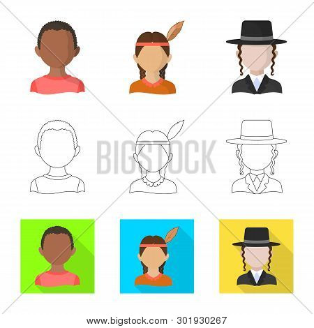 Vector Illustration Of Imitator And Resident Sign. Set Of Imitator And Culture Vector Icon For Stock