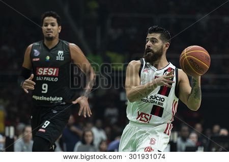 Rio, Brazil - May 19, 2019: Balbi Players During Flamengo Vs. Franca For The First Play-off Of The F