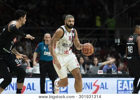 Rio, Brazil - May 19, 2019: Olivinha Players During Flamengo Vs. Franca For The First Play-off Of Th