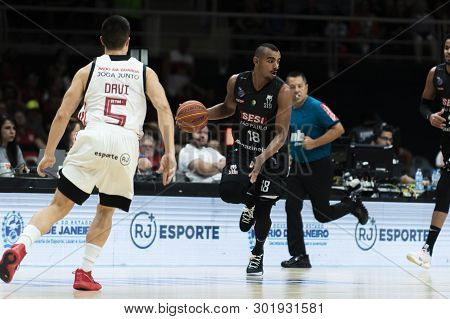 Rio, Brazil - May 19, 2019: Jimmy Players During Flamengo Vs. Franca For The First Play-off Of The F