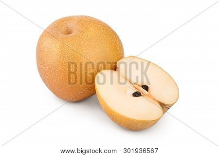 Fresh Asian Pear Isolated On White Background