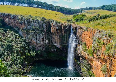 Picturesque Green Berlin Water Fall In Sabie , Graskop In Mpumalanga South Africa