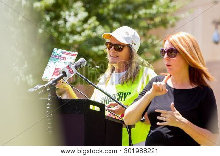 Phoenix, Arizona - May 18: Judy Mikovits Phd Holds Up A Copy Of Her First Book 