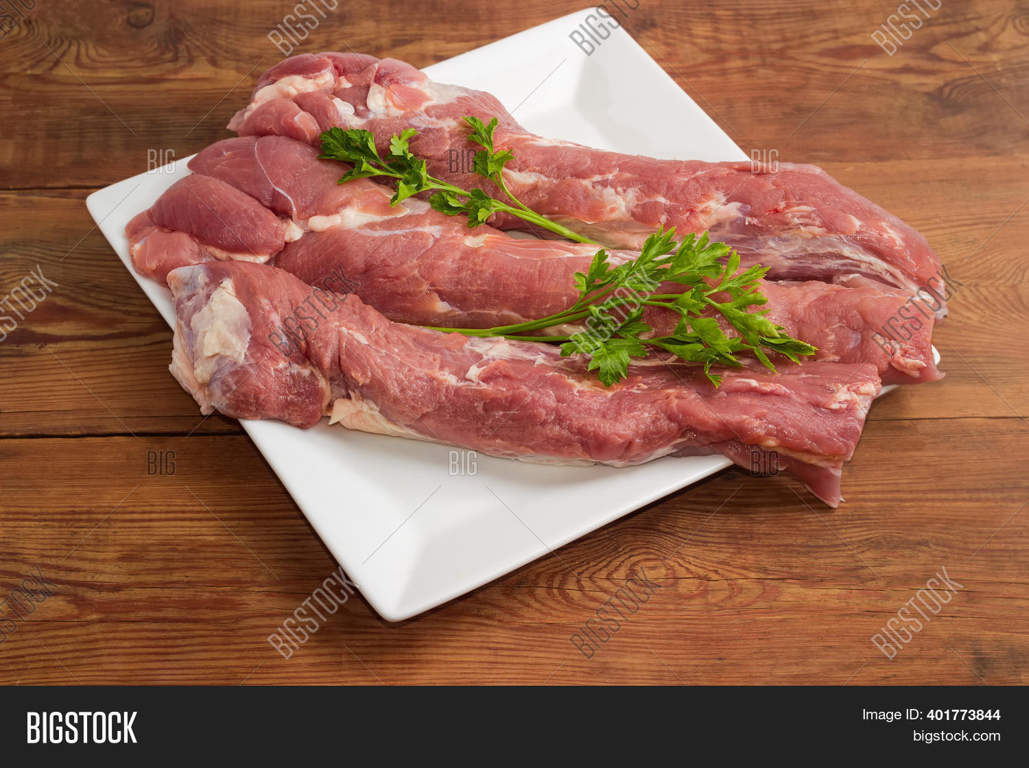 Pieces Uncooked Pork Image & Photo (Free Trial) Bigstock