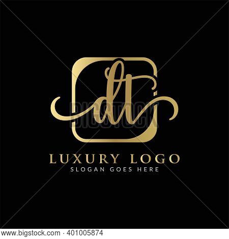 Initial Dt Letter Logo Creative Modern Typography Vector Template. Creative Luxury Abstract Letter D