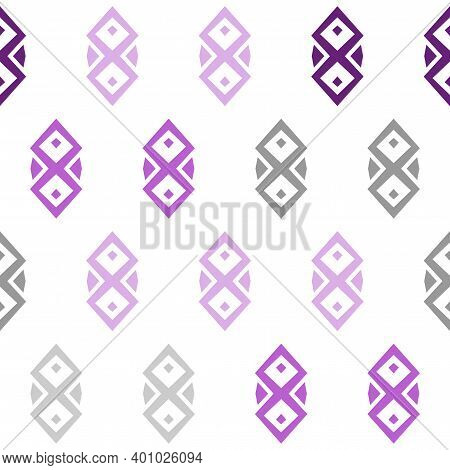 Seamless Violet Grey Tileable Pattern. Textured Background In Ornamental Style. Tileable Pastel Colo
