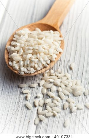 den ubehandlede arborio ris i træske