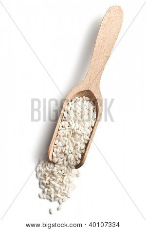 den ubehandlede arborio ris i scoop