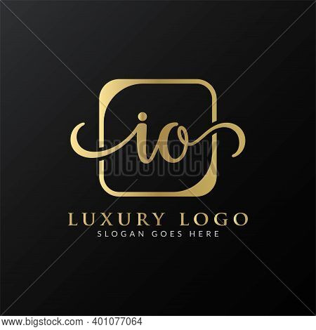 Initial Io Letter Logo Design Vector Template. Abstract Luxury Letter Io Logo Design