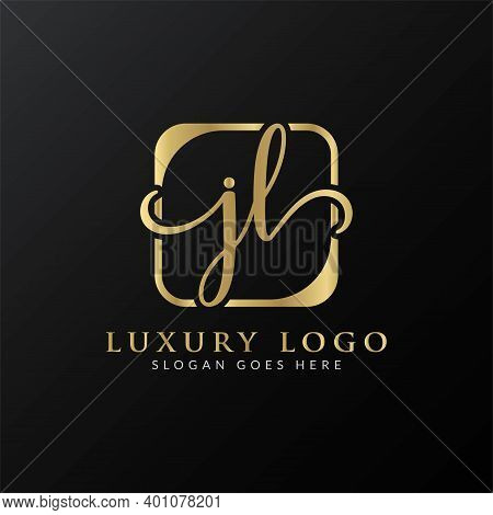 Creative Letter Jl Logo Design Vector Template. Initial Luxury Letter Jl Logo Design