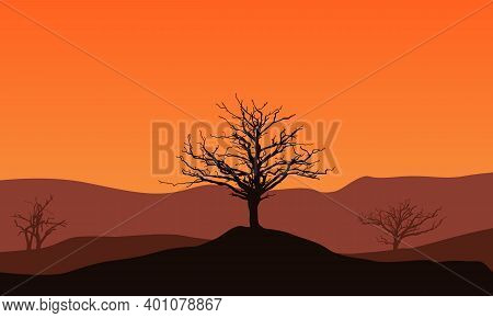 Beautiful Twilight Scenery In The Afternoon. City Vector