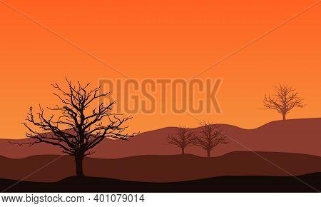 Amazing Scenery Of Cloud At Sunset In The Afternoon. City Vector