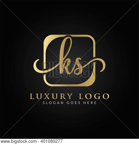 Linked Letter Ks Logo Design Vector Template. Creative Abstract Ks Luxury Logo Design Vector Illustr