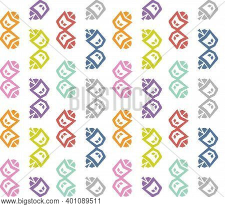 Abstract Seamless Multicolored Pattern. Modern Stylish Texture. Repeating Colorful Tiles With Geomet