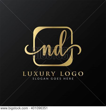 Initial Letter Nd Logo Design Vector Template. Nd Letter Logo Design