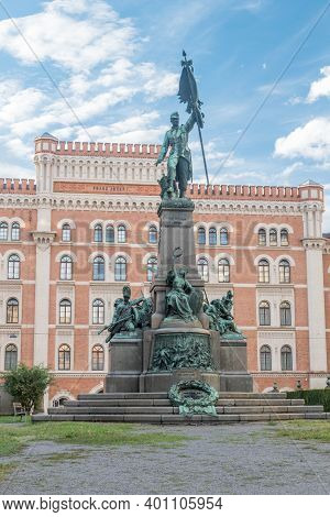 Vienna, Austria - August 30, 2020: Deutschmeister Memorial At The Deutschmeisterplatz In Vienna Clos