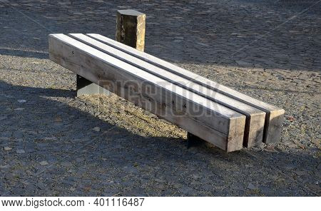 Basalt Hexagonal Natural Column Created By The Gradual Solidification Of Lava, Is Used In The City A